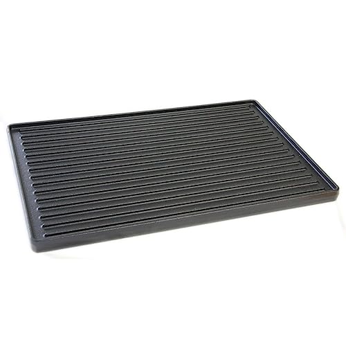 CHEFGASTRO Wende-Grillplatte Gusseisen für Broil King Signet, 38,1 x 33 cm Plancha Pizzaplatte für Gasgrill von CHEFGASTRO