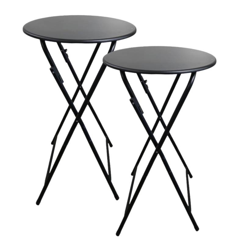 Chefgastro Stehtisch 2er Set Mit Hussen Klappbar Rund Hxø 110X60Cm Bistrotisch Stahl MDF-Platte Mit Pvc-Beschichtung Schwarz Wetterfest Gartentisch Chefgastro Stehtisch 2er Set Mit Hussen Klappbar Rund Hxø 110X60Cm Bistrotisch Stahl MDF-Platte Mit Pvc-Beschichtung Schwarz Wetterfest Gartentisch von CHEFGASTRO