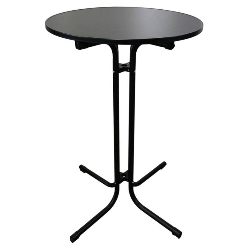 Chefgastro Stehtisch Mit Hussen Klappbar Rund Hxø 110X70Cm Bistrotisch Stahl MDF-Platte Mit Edelstahlbeschichtung Schwarz Wetterfest Gartentisch von CHEFGASTRO
