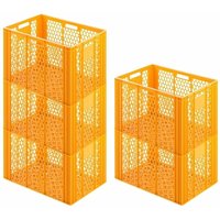 SparSet 5x Eurobehälter Bäcker- & Konditorenkasten HxBxT 42,1x40x60 85 Liter Gelb-Orange Brötchenkiste, stapelbare Bäckerkiste - Gelb-Orange von CHEFGASTRO