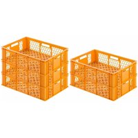 SuperSparSet 5x Eurobehälter Bäcker- & Konditorenkasten HxBxT 17,1x40x60 33 Liter Gelb-Orange Brötchenkiste, stapelbare Bäckerkiste - Gelb-Orange von CHEFGASTRO