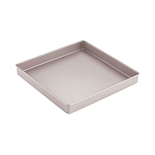 CHEFMADE 11-zoll Backen Blatt Pan, Nicht-Stick Platz Jelly Roll Backformen für Ofen Rösten Fleisch Brot Battenberg Pizzas Gebäck 11.2" x 11.2" x 1.4" (Champagne Gold) von CHEFMADE