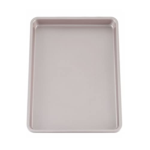 CHEFMADE 13-Zoll Umrandeten Backen Pan, Nicht-Stick Carbon Stahl Cookie Blatt Pan für Ofen Rösten Fleisch Brot Gelee Rolle Battenberg Pizzas Gebäck 13" x 9" (Champagne Gold) von CHEFMADE