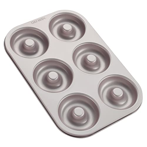 CHEFMADE Donut form Kuchen form, Antihaft-Ring-Donut-Back geschirr mit 6 Kavitäten zum Backen im Ofen (Champagner gold) von CHEFMADE