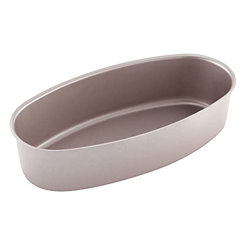 CHEFMADE Ellipse Käse Kuchen Pan, 8-zoll Nicht-Stick Oval Kuchen Brot und Fleisch Backformen für Ofen und Instant Topf Backen (Champagne Gold) von CHEFMADE