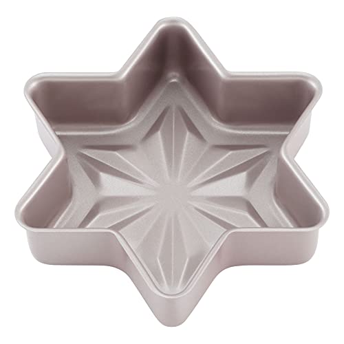 CHEFMADE Star-Förmigen Kuchen Pan, 8-zoll Nicht-Stick Diamant Oberfläche Kuchen Brot und Fleisch Backformen für Ofen und Instant Topf Backen (Champagne Gold) von CHEFMADE