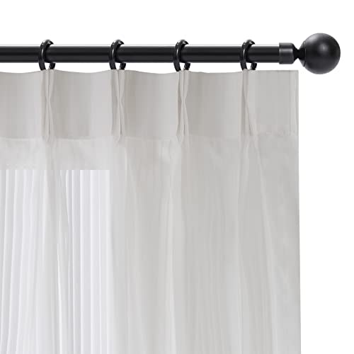 CHEFRU Weiße Plissee-Fenstervorhänge, 308 cm lang, 2 Paneele, filtern sanft Licht durchsichtig vertikale Streifen, halbtransparente Fenstervorhänge, 106,7 cm B x 304,8 cm L x 2 CHEFRU Weiße Plissee-Fenstervorhänge, 308 cm lang, 2 Paneele, filtern sanft Licht durchsichtig vertikale Streifen, halbtransparente Fenstervorhänge, 106,7 cm B x 304,8 cm L x 2 von CHEFRU