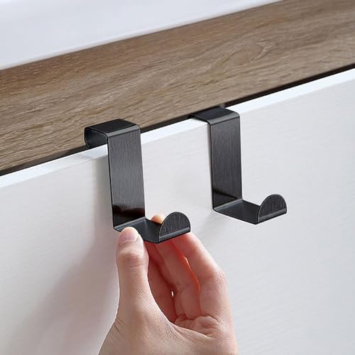 CHEFZOCO Design Z-Schranktürhaken, Kleiderhaken für Schranktür, Türhaken, Türhaken, Türhaken, Edelstahl, Schwarz, 2 Stück CHEFZOCO Design Z-Schranktürhaken, Kleiderhaken für Schranktür, Türhaken, Türhaken, Türhaken, Edelstahl, Schwarz, 2 Stück von CHEFZOCO