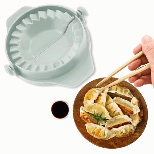 CHEFZOCO Teigformen, Teigformen, Pastetenform, Gyoza-Form, Teigversiegelung, Teigpresse, Gesamtlänge der Form 10 cm, Kunststoff, Grün von CHEFZOCO
