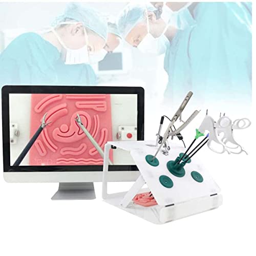 CHEIRSS Laparoskopische Trainer Box Simulator Laparoskopie Trainer Box,Laparoskopische Trainer Simulator Laparoscopic Training Box 4 Chirurgische Instrumente 5 Schulungsmodule von CHEIRSS