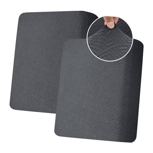 CHELZEN Sofa Sitzkissenbezug, Hochelastischer Sitzbezug, Stretch Sofasitzbezug Schonbezug Schutz Sofabezug L-förmiger Ecksofas für Wohnzimmer (1 Sitzer*2, Dunkelgrau) von CHELZEN