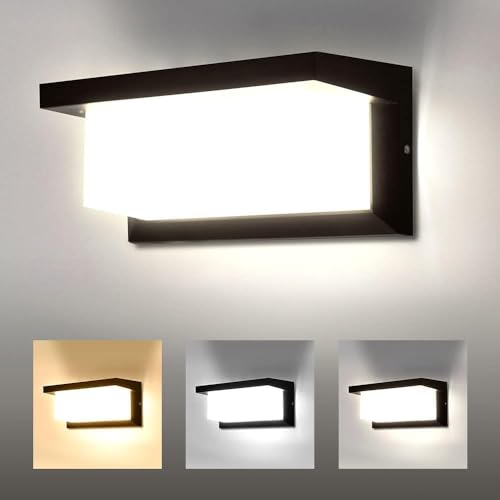 CHENBEN Außenwandleuchte, 18W außenlampe IP65 Aluminium LED Wandleuchte 3000K 4000K 6000K für Außenwanddekoration, Gärten, Terrassen, Garagen, etc. von CHENBEN