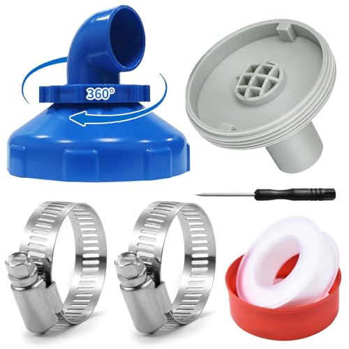 CHENBOOW Pool Einlaufdüse,Verstellbarer Düsenkopf 360° Drehbar 32/38mm,Pool Düse Auslass Ausströmer Zubehör,Pool Auslassdüse,Rücklauf-Düse mit Schwenkbarem Kopf,für Schwimmbad Pumpensystem von CHENBOOW
