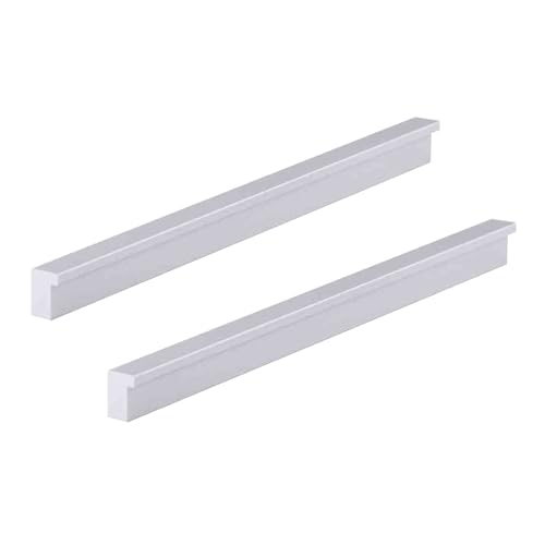 2 Stück Silber Garderobengriffe 7-Förmige Schubladengriffe Aluminiumlegierung Küchengriffe Solide Schrankgriffe (Length 220mm) von CHENCHEN96