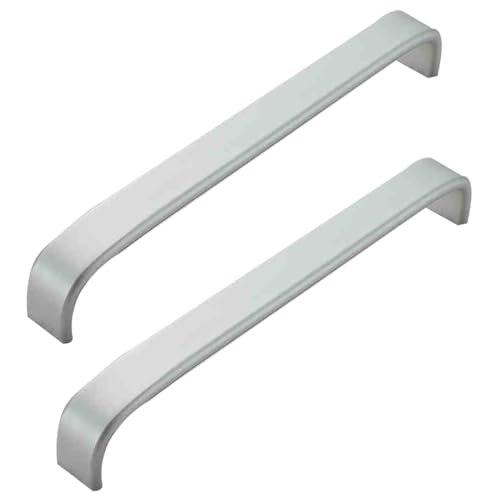 Möbelgriffe 2 Stück Modern Türgriffe Silber Küchengriffe Schrankgriffe Aluminiumlegierung Schubladengriffe mit Schrauben für Schrank Schublade (Hole Distance 160mm) von CHENCHEN96