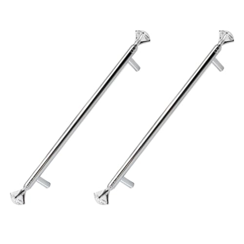CHENCHEN96 Silberne Möbelgriffe Schubladengriffe Aluminiumlegierung und Kristall Kleiderschrankgriffe Küchenschrankgriffe Schranktürgriffe 2 Stück (Hole Distance 192mm) von CHENCHEN96
