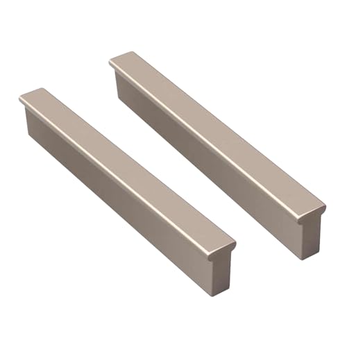 CHENCHEN96 T-Förmige Möbelgriffe Champagnerfarbene Küchenschränkegriffe Verlängerte Türgriffe mit Schrauben Passend für Kleiderschrank Schrank Schublade Aluminiumlegierung 2 Stück (Length 800mm) von CHENCHEN96