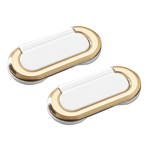CHENCHEN96 Zinklegierung Nachttischgriffe Pack of 2 Schrankgriffe Kommodengriffe Klappmöbelgriffe Lochabstand 64 mm 3 Farben Erhältlich (Hole Distance 64mm,A) von CHENCHEN96
