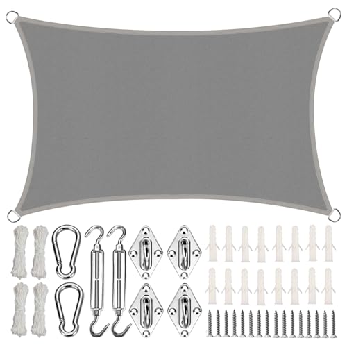 Sonnenschutz Balkon Segeltuch Meterware,Wasserdicht für Pergola, Sandkasten, Auffahrt-3.3x3.3m-Hellgrau Sonnenschutz Balkon Segeltuch Meterware,Wasserdicht für Pergola, Sandkasten, Auffahrt-3.3x3.3m-Hellgrau von CHENG