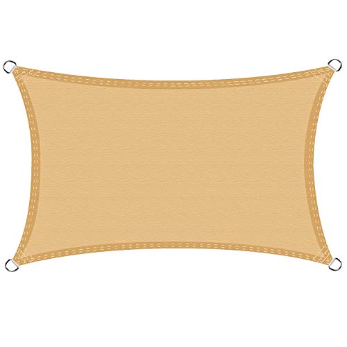 Sonnenschutz Segel 3x3.5m, mit Set zur Montage Sonnenschutz, Wetterbeständig, für Garten und Balkon, Sand - Beige von CHENG