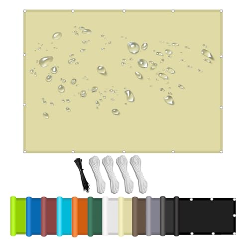Stoff für Sonnensegel,Balkonumrandung 95% UV Schutz,Wasserdicht markisenstoff,Terrasse überdachung Balkon Zaunblende SichtschutzDeko für Balkongeländer, Terrasse & Garten Beige 3x3.5m Stoff für Sonnensegel,Balkonumrandung 95% UV Schutz,Wasserdicht markisenstoff,Terrasse überdachung Balkon Zaunblende SichtschutzDeko für Balkongeländer, Terrasse & Garten Beige 3x3.5m von CHENG