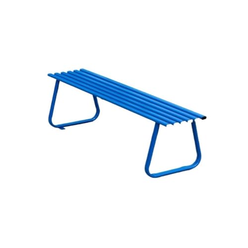 CHENGAIJIAN Außenbank, Outdoor Bank Park Stuhl Doppel Terrasse Freizeit Sitzgelegenheiten Gartenbank(Blue,L) von CHENGAIJIAN