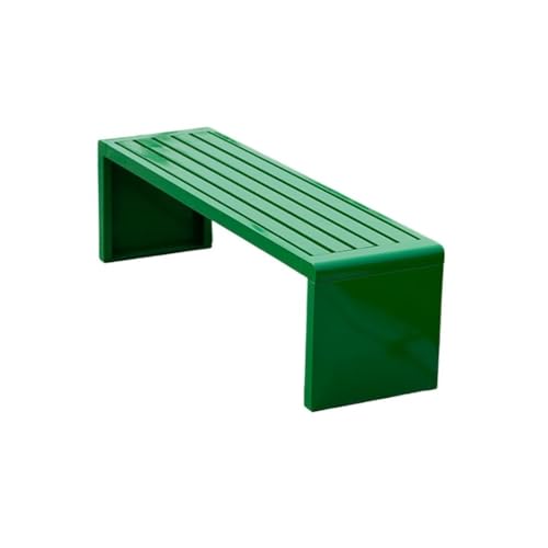 CHENGAIJIAN Außenbank, Parkbank aus Zinklegierung, quadratische Gartenbank im Freien Gartenbank(Green) von CHENGAIJIAN
