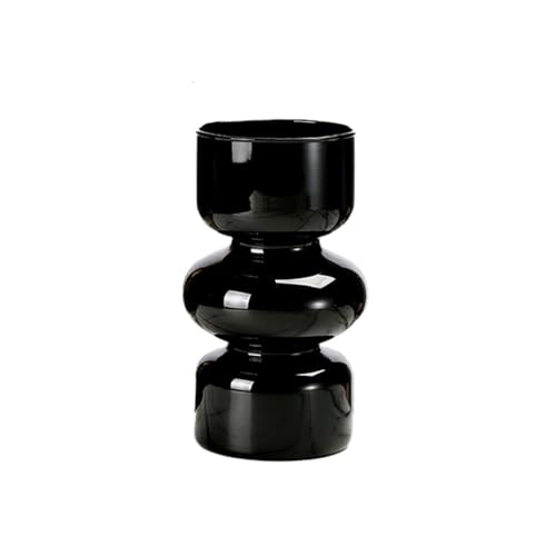CHENGAIJIAN Blumenvase, Dekorative Glasvase for Blumensträuße, kleines Heimornament(Black) von CHENGAIJIAN