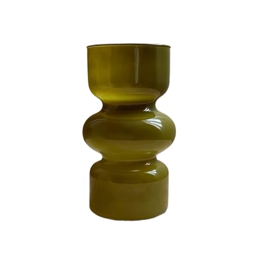 CHENGAIJIAN Blumenvase, Dekorative Glasvase for Blumensträuße, kleines Heimornament(Green) von CHENGAIJIAN
