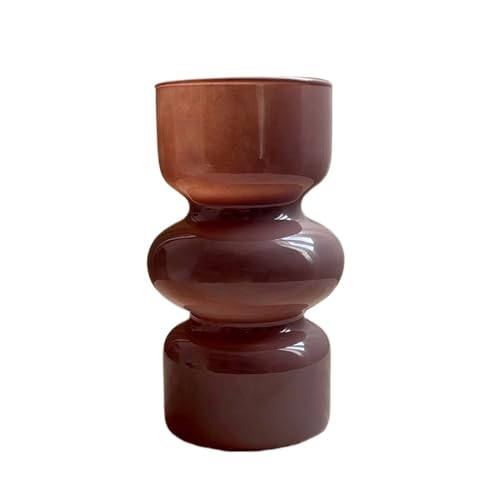 CHENGAIJIAN Blumenvase, Dekorative Glasvase for Blumensträuße, kleines Heimornament(Purple) von CHENGAIJIAN
