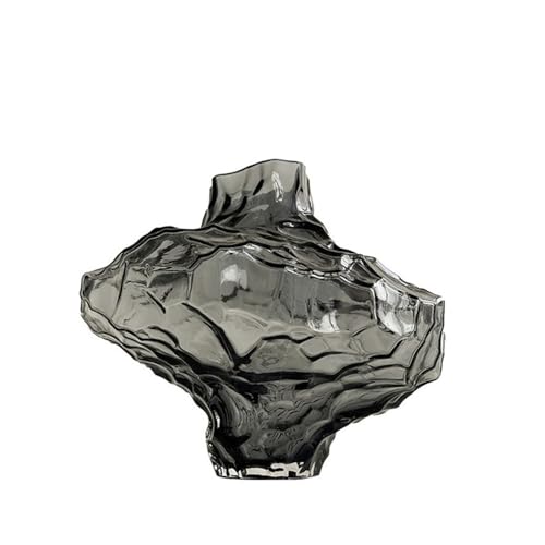 CHENGAIJIAN Blumenvase, Moderne Glasvase for frische/getrocknete Blumen, Wohnzimmerdekor(Black,L) von CHENGAIJIAN