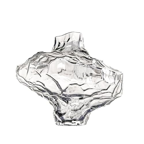 CHENGAIJIAN Blumenvase, Moderne Glasvase for frische/getrocknete Blumen, Wohnzimmerdekor(Transparent,S) von CHENGAIJIAN