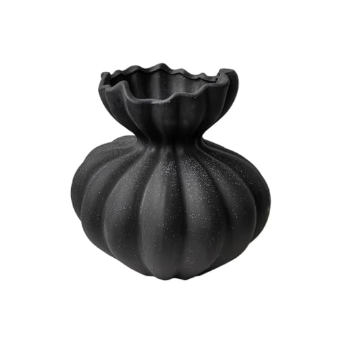 CHENGAIJIAN Blumenvase, Schwarze Keramikvase for den Wohnzimmertisch, getrocknete Blumenarrangements, dekorative Arrangements(Black) von CHENGAIJIAN
