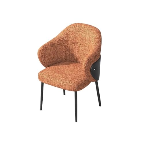 CHENGAIJIAN Esszimmerstühle, Mid-Century Modern Esszimmerstuhl, gepolsterter Akzentstuhl aus Stoff Küchen- & Esszimmerstühle(Orange) von CHENGAIJIAN