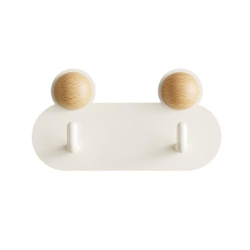 CHENGAIJIAN Garderobenständer Wandhalterung Badezimmerhaken aus Eisen ohne Lochung – Wandmontierte Aufbewahrungshaken for Handtücher und Kleidung(White,12.5cm) von CHENGAIJIAN