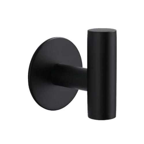 CHENGAIJIAN Garderobenständer Wandhalterung Goldener gebürsteter selbstklebender Wandhaken - Badezimmerregal for Zuhause, moderne Kleiderbügel(Black) von CHENGAIJIAN