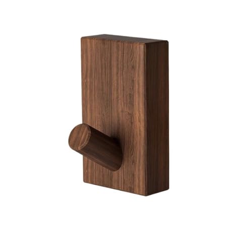 CHENGAIJIAN Garderobenständer Wandhalterung Haken aus Walnussholz for Aufhängen, stanzfrei, Wandhaken, Raumaufbewahrung, Haus, Handtuch, Schlüssel, Dekoration(Beige) von CHENGAIJIAN