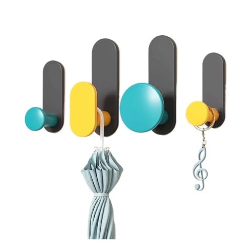 CHENGAIJIAN Garderobenständer Wandhalterung Haken ohne Stanzen, tragender Haken for den Eingang, hängender Kleiderständer an der Tür hinten, an der Wand befestigter Hut, selbstklebender Haken(Black) CHENGAIJIAN Garderobenständer Wandhalterung Haken ohne Stanzen, tragender Haken for den Eingang, hängender Kleiderständer an der Tür hinten, an der Wand befestigter Hut, selbstklebender Haken(Black) von CHENGAIJIAN