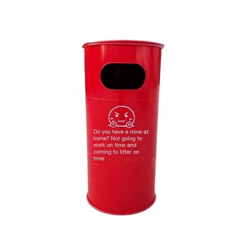 CHENGAIJIAN Mülleimer Eisen Kreativer Mülleimer Moderne Mode Kleiner Mülleimer Mehrfarbig(Red) von CHENGAIJIAN