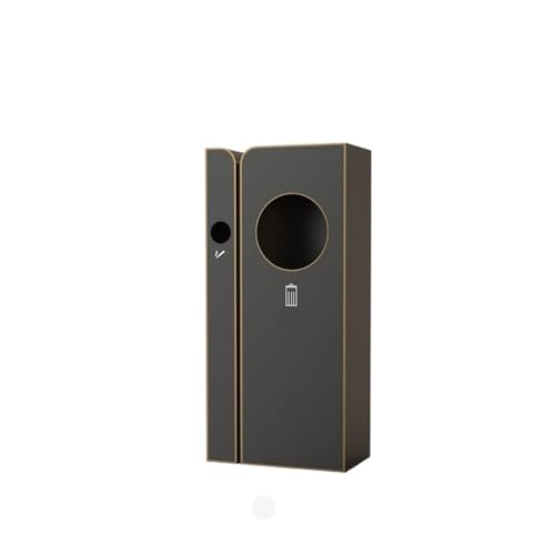 CHENGAIJIAN Mülleimer Rauchlöschender Mülleimer for den gewerblichen Außenbereich - Obstschalenbehälter aus Edelstahl(Black) von CHENGAIJIAN