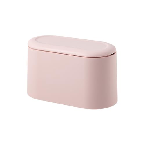 CHENGAIJIAN kleiner Mülleimer Desktop-Mülleimer mit Pop-Up-Deckel, kleiner Mülleimer for Drücken for Zuhause/Büro(Pink) von CHENGAIJIAN