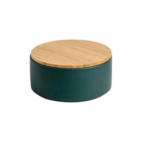 CHENGAIJIAN kleiner Mülleimer Keramik-Mülleimer mit Deckel – kleiner dekorativer Mülleimer for Wohnzimmer, Couchtisch und Schreibtisch(Green) von CHENGAIJIAN