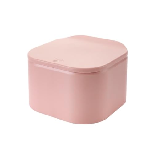 CHENGAIJIAN kleiner Mülleimer Kleiner Mülleimer mit Druckknopf-Pop-Up-Deckel for Schreibtisch, Couchtisch und Wohnzimmer(Pink) von CHENGAIJIAN