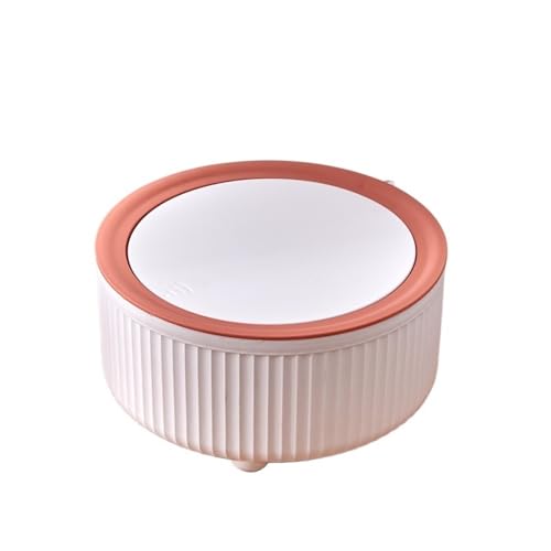 CHENGAIJIAN kleiner Mülleimer Kleiner Schreibtisch-Mülleimer mit Deckel for Büro, Wohnzimmer und Couchtisch(Orange) von CHENGAIJIAN