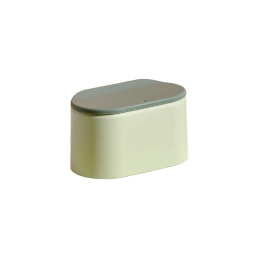CHENGAIJIAN kleiner Mülleimer Kleiner abgedeckter Mülleimer, bunter Mini-Abfalleimer for Büro, Wohnzimmer und Couchtisch(Green) von CHENGAIJIAN