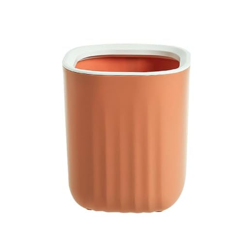 CHENGAIJIAN kleiner Mülleimer Mini-Desktop-Mülleimer for Schlafzimmer-Büro-Schreibtisch - Einfacher Aufbewahrungsbehälter ohne Deckel(Orange) von CHENGAIJIAN
