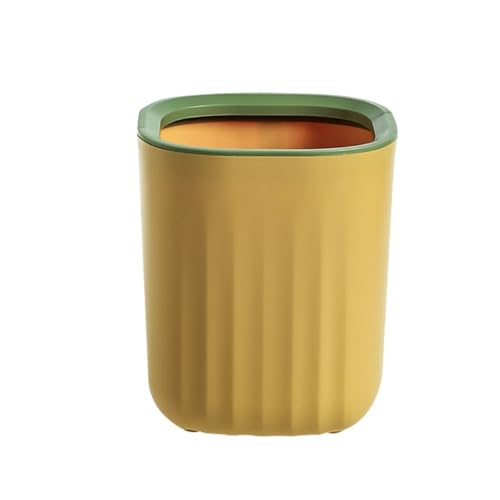 CHENGAIJIAN kleiner Mülleimer Mini-Desktop-Mülleimer for Schlafzimmer-Büro-Schreibtisch - Einfacher Aufbewahrungsbehälter ohne Deckel(Yellow) von CHENGAIJIAN