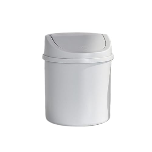 CHENGAIJIAN kleiner Mülleimer Mini-Tischmülleimer mit Deckel – Kleiner Tube-Organizer for Zuhause und Büro(Gray) von CHENGAIJIAN