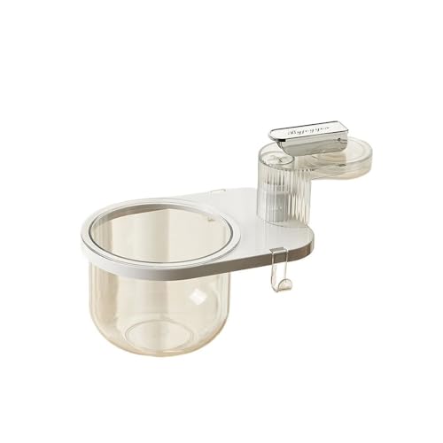 CHENGAIJIAN kleiner Mülleimer Rotierender Schreibtisch-Mülleimer – Mini-Abfalleimer mit Saugnapf for Zuhause und Büro(Silver) von CHENGAIJIAN