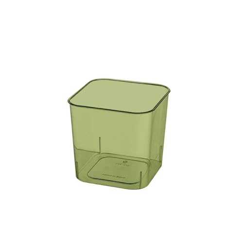 CHENGAIJIAN kleiner Mülleimer Transparenter Desktop-Mülleimer for das Home-Office-Badezimmer - Kleiner Papierkorb(Green,S) von CHENGAIJIAN